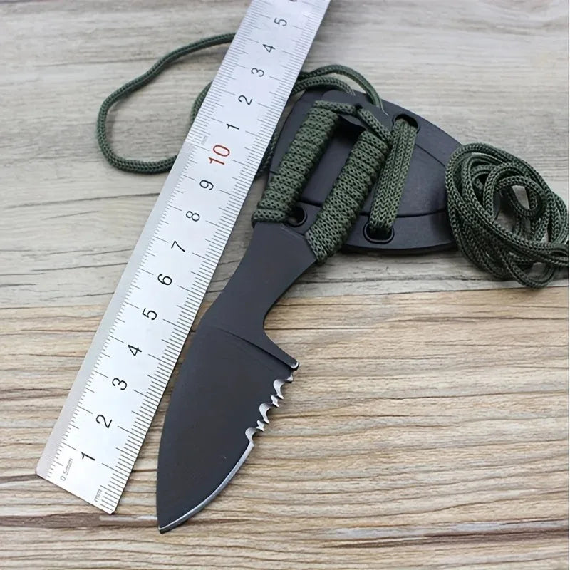 Outdoor Straight Knife, Portable EDC Pocket Knife, Multi-Purpose Camping Knife, Suitable for Hiking Survival Knife